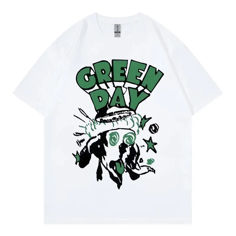 

Rock Band Green Day Tour 2025 T-shirts Men's Women's Fashion Punk Hip Hop T-shirts High Quality Cotton Short Sleeve T Shirts
