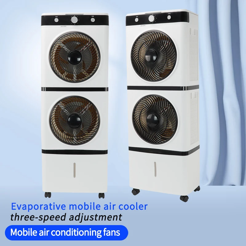 Dual-Layer Air Cooler Mute Mobile Water Filling Fan Home Office Cooling Multi-Gear Refrigeration Heat Exchange Equipment