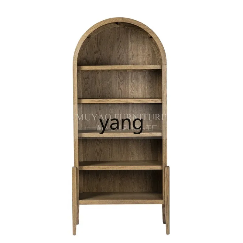 

YHM solid wood arched bookcase decorative cabinet