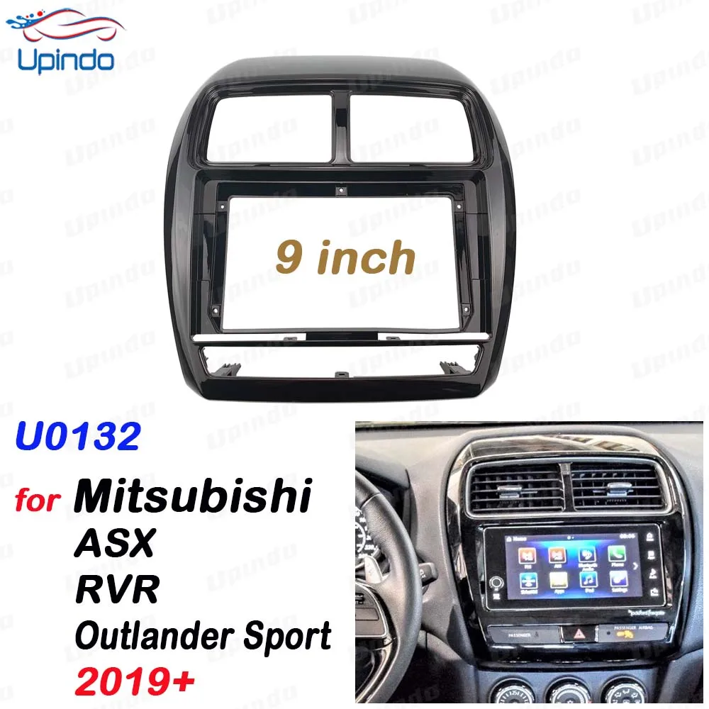 

Car Accessory Double Din 9 Inch Radio Plastic Fascia Panel Frame for Mitsubishi ASX RVR Outlander Sport 2019 Dashboard Mount Kit