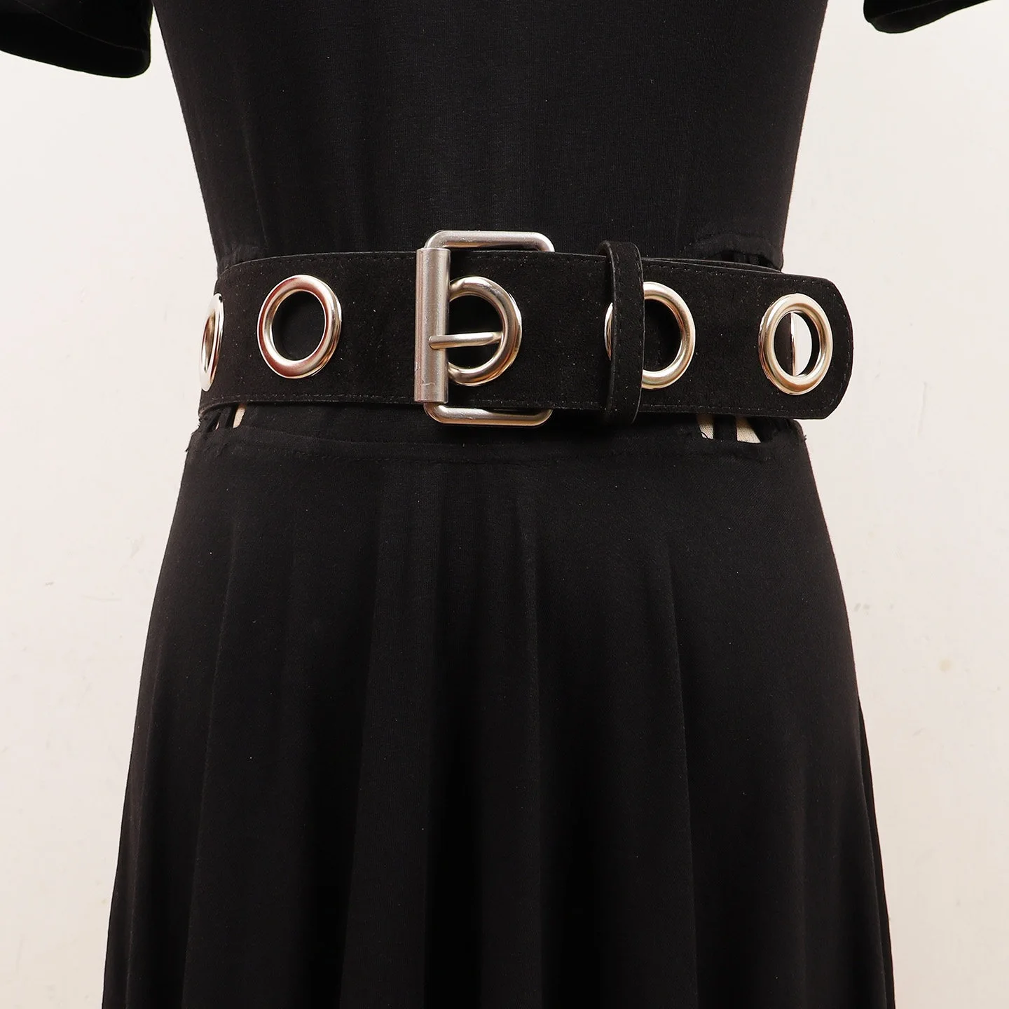 Women's Design Retro Suede Non Perforated Belt Versatile Simple Street Style Fashionable Sweet Cool Spicy Girl Personality Belt