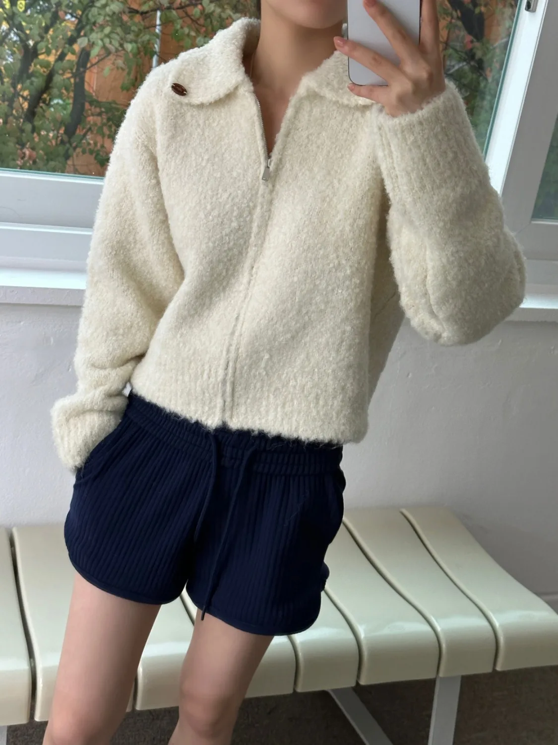 Autumn Winter Women\'s Short Knitted Sweater Coat Jacket Lapel Collar Terry Cardigan Female Full Sleeve Outerwears 2024