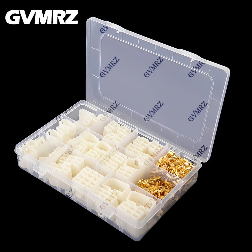 6.3 mm 1‑6Pin Automotive Quick‑Disconnect Connector Kit with Male & Female Housings and Brass Crimp Terminals