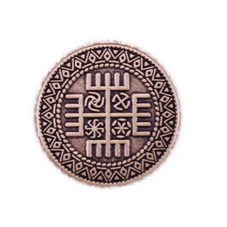 1pc Baltic Giant's Cross Enamel Pin - Pagan Folk Design, Mystical Norse Style for Daily Wear & Heritage Lover Gifts