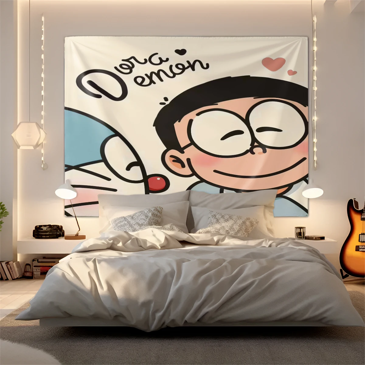 Top Rated  Anime Doraemon Tapestries Fashionable Durable Soft Party Backdrop Wall Covering Dormitory Wall Coverings Coffee Shops