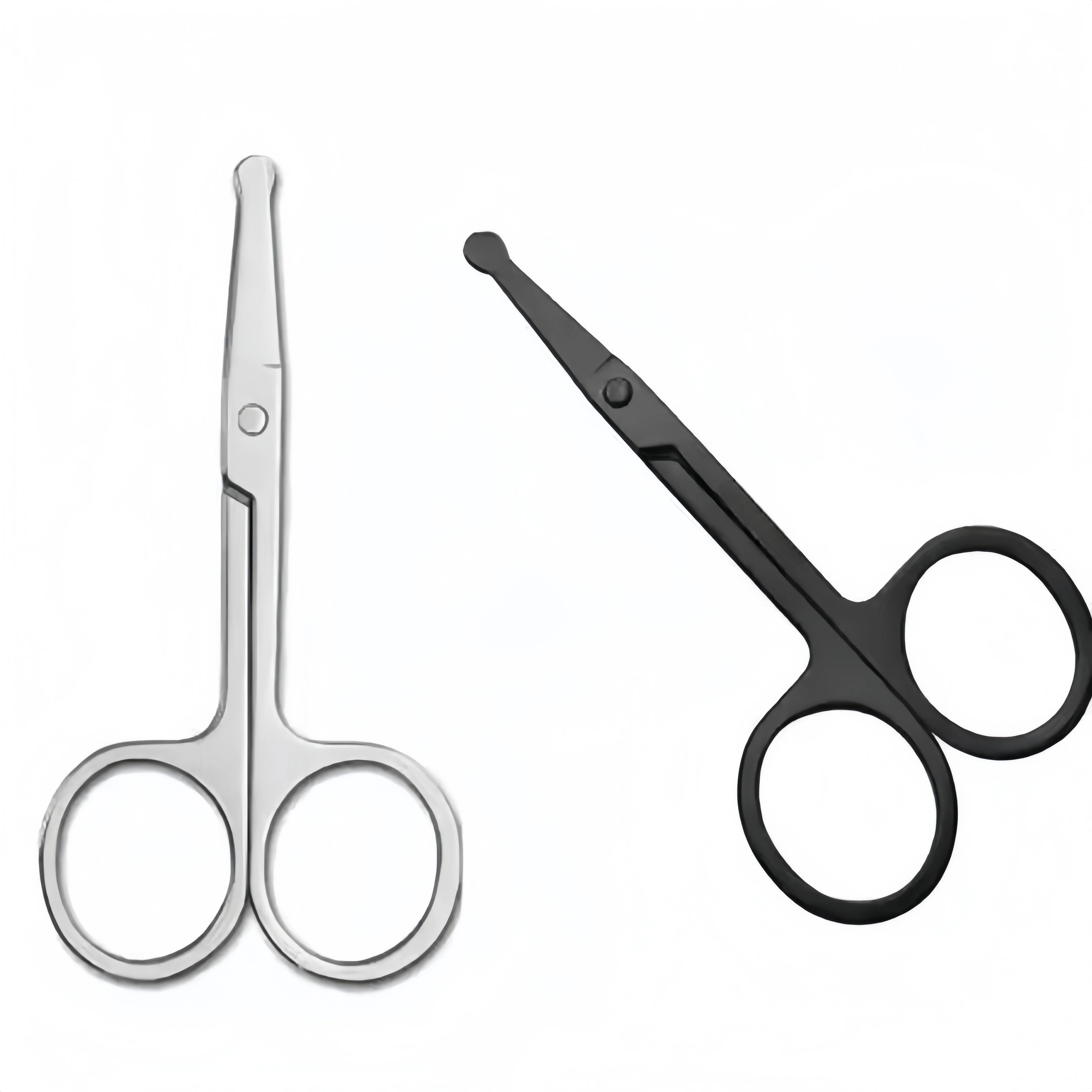 Specialized Nose Hair Scissors Stainless Steel Round Head Beauty Trimmer Nose Hair Trimmer Portable Ergonomics Nose Hair Cutter