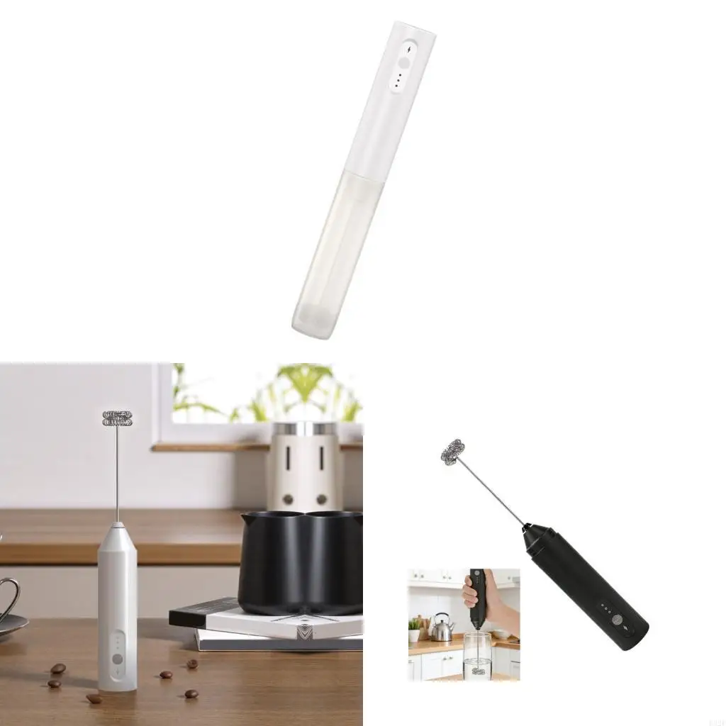 F92F Handheld Electric Milk Mixer 3 Modes For Creamy Coffee Froth While Traveling