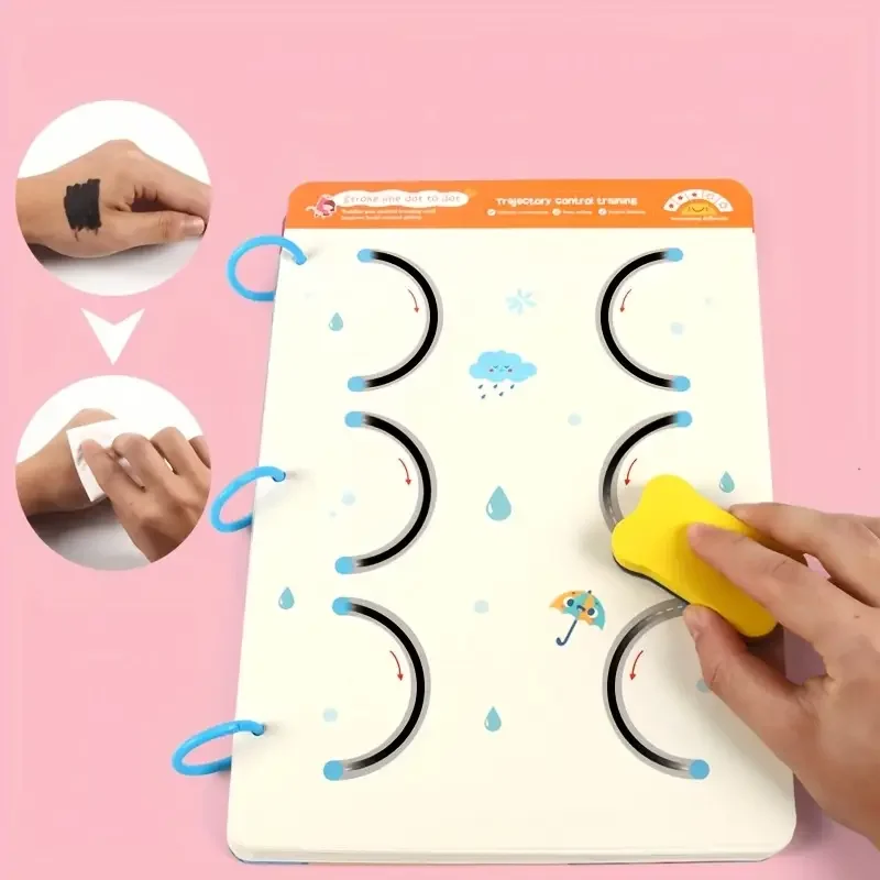 Reusable Magical Tracing Drawing Workbook for Kids Pen Control Training Drawing Practice Copybook Early Education Stationery