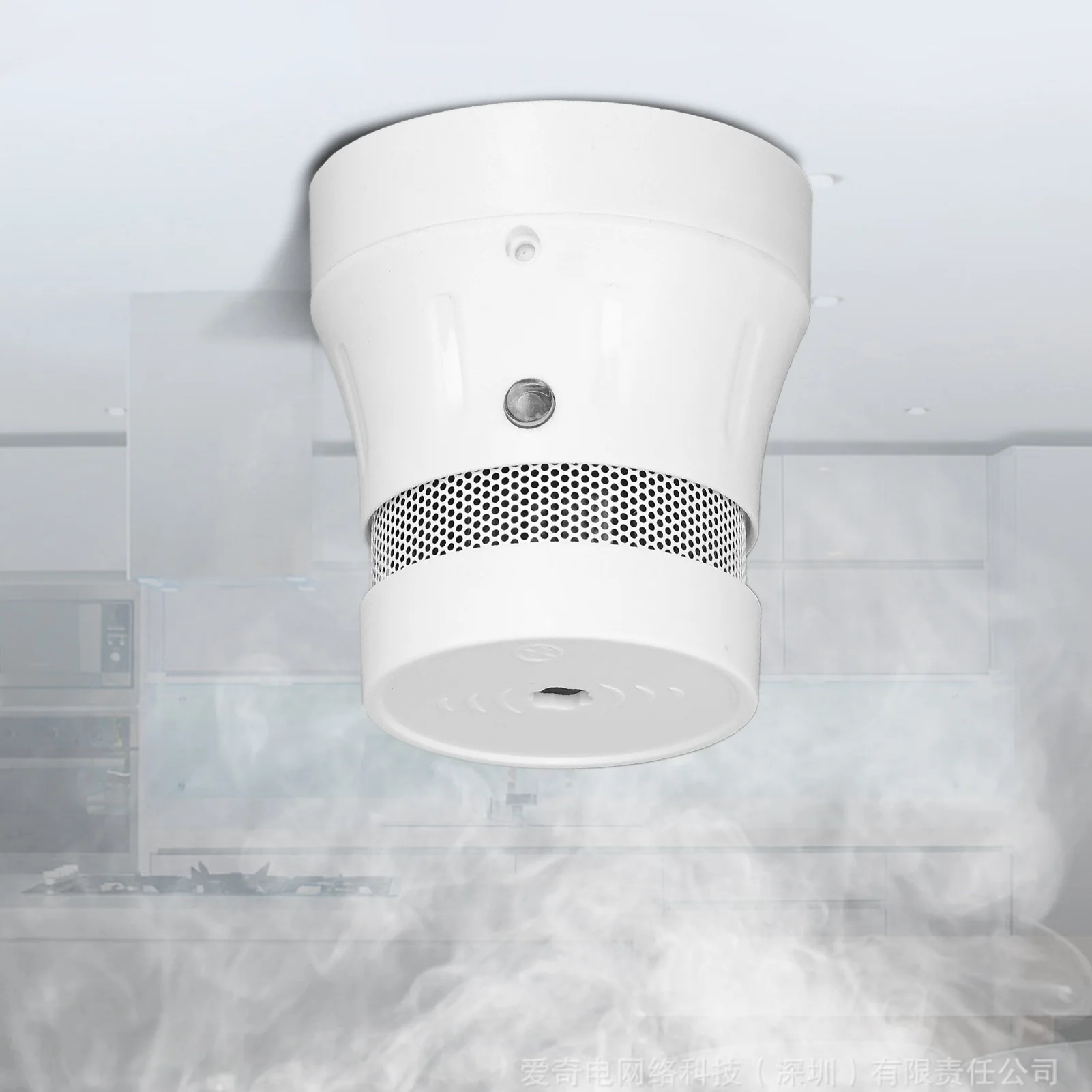 Smoke Alarm Smoke  Detector WIFI Support for Tuya APP with Voice Alert and LED Light Smart Smoke Alarm for Home Smoke Sensor