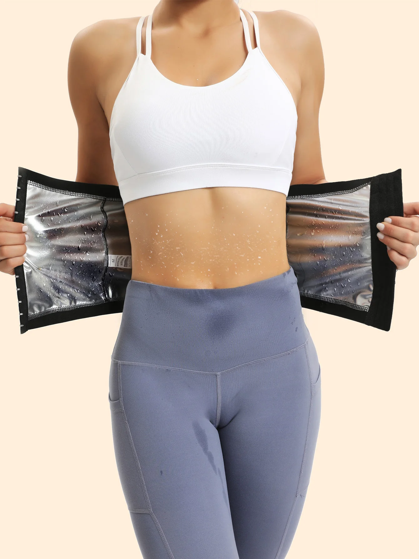 Women Abdomen Reducer Workout Sauna Suits Fitness Sweat Waist Trimmer Belt Waist Trainer Fat Burning Belly Slimming Corsets