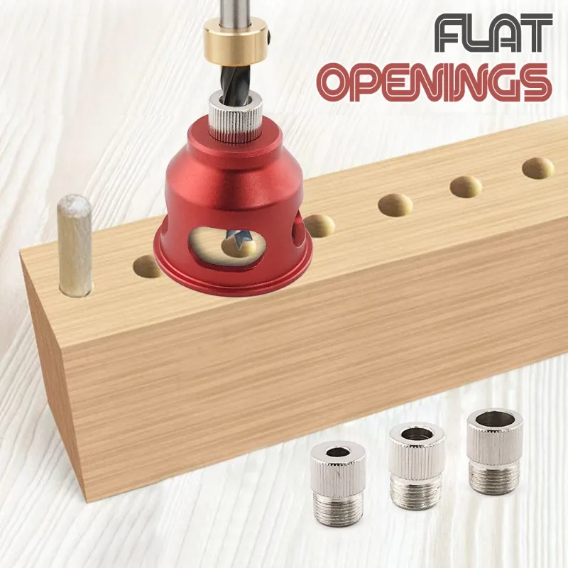 Vertical Hole Drilling Positioner, Premium Aluminum Drilling Jig, Punching & Deburring Tool for Workbench Hole Processing