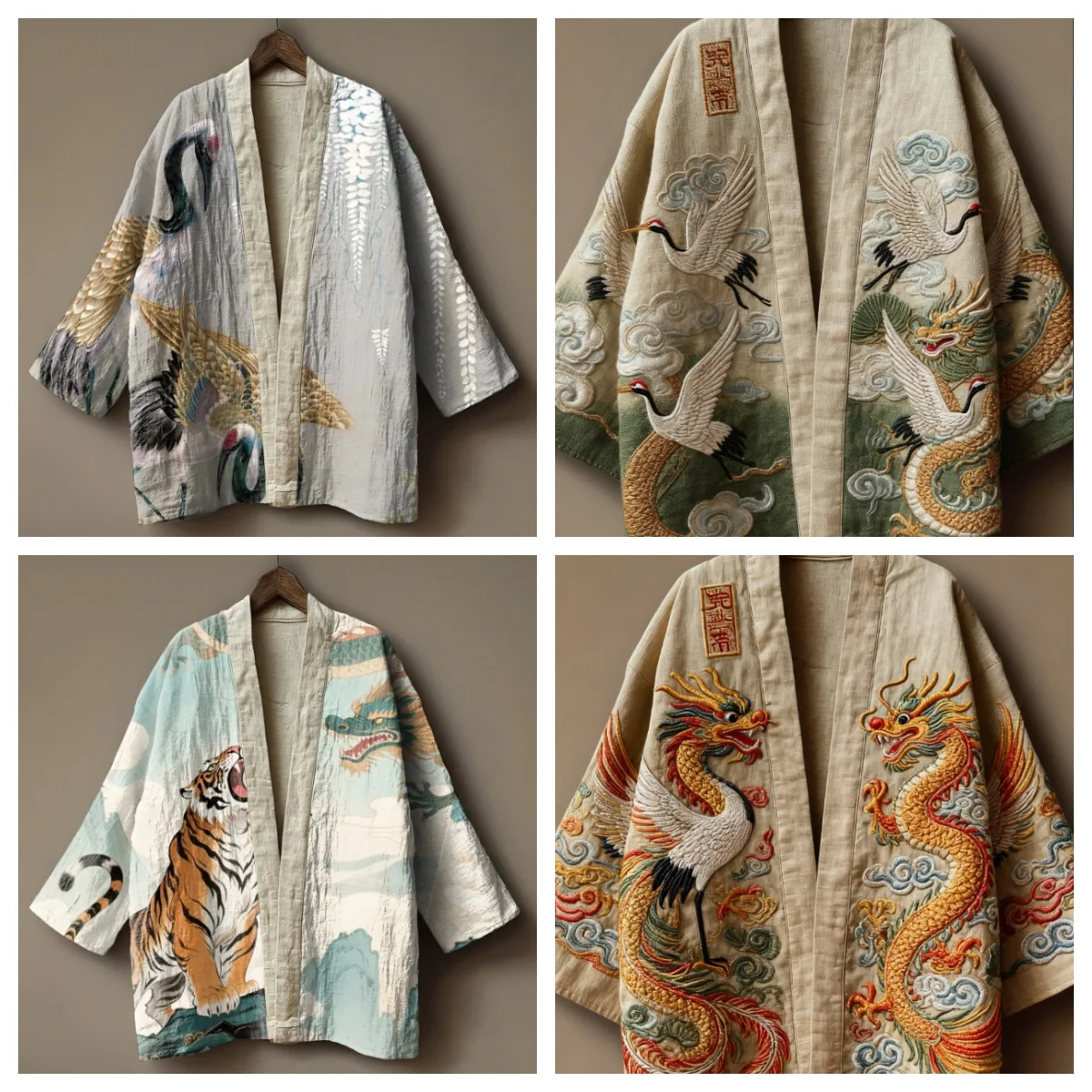 

Plus Size 3XL 4XL Men's Kimono Cardigan Yukata Haori Traditional Japanese Samurai Costume Coat Retro Harajuku Male Shirt Coat