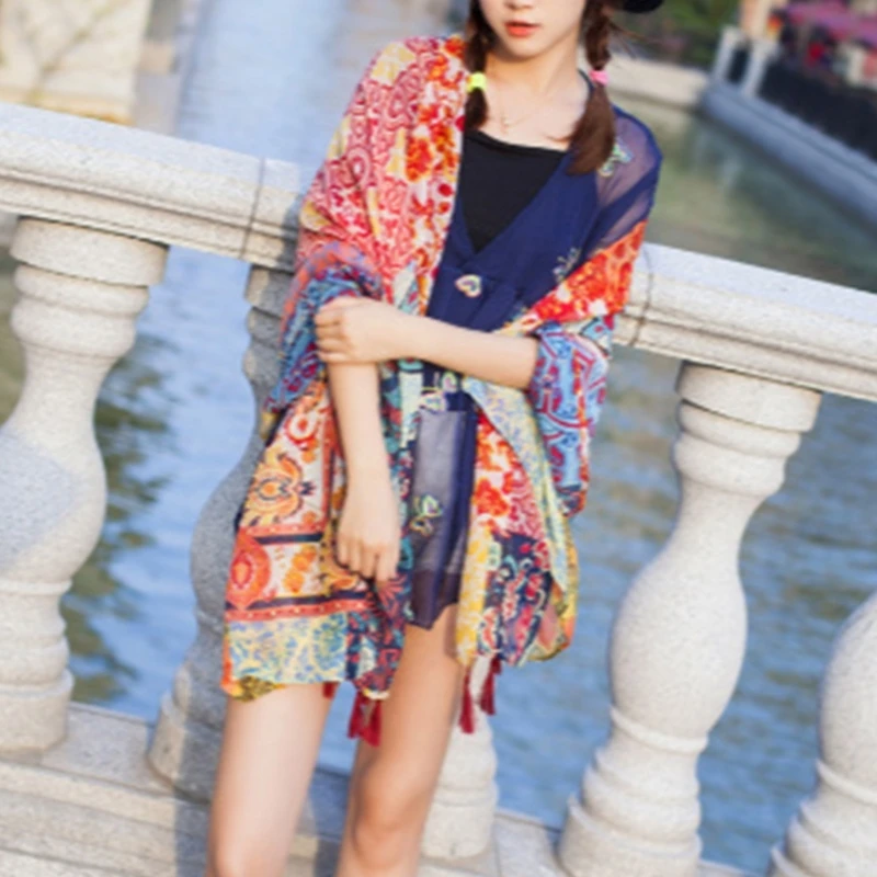 Large Scarf Shawl for Male Women Multifunctional Head Scarf Unisex Floral Versatile Outdoor Scarf Shawl Daily Wear image 5
