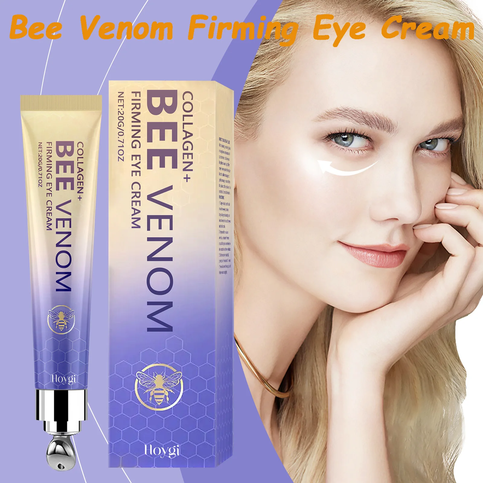 كريم عين لشد سم النحل يتلاشى الخطوط الدقيقة المغذي اشراق تحت العين مكافحة الشيخوخة يشد العناية بالبشرة كريم عين #1