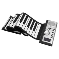 61 Keys Hand Roll Up Piano Portable Folding Electronic Organ Keyboard Instruments Silicone Soft Keyboard