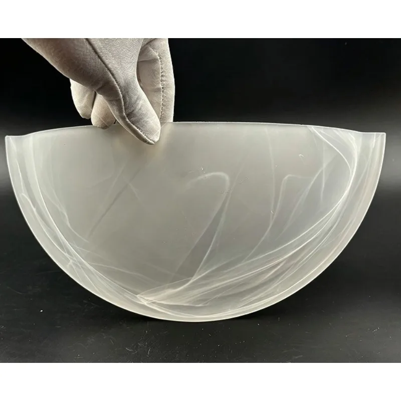 Big Half Lampshade Glass Wall Sconce  1pc Wall Lamp Cover White Frosted Lamp Shade