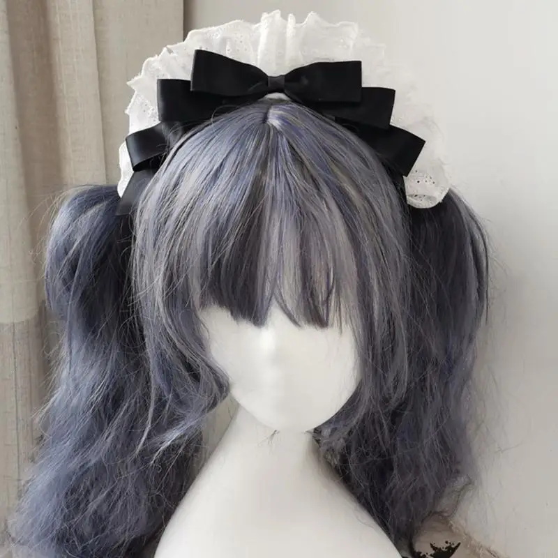 

49ME Lolit Headband Bowknot Headband Hairband Lolit Headpiece Bowtie Headband Lolit Headdress Bows Headband Maid Headdress