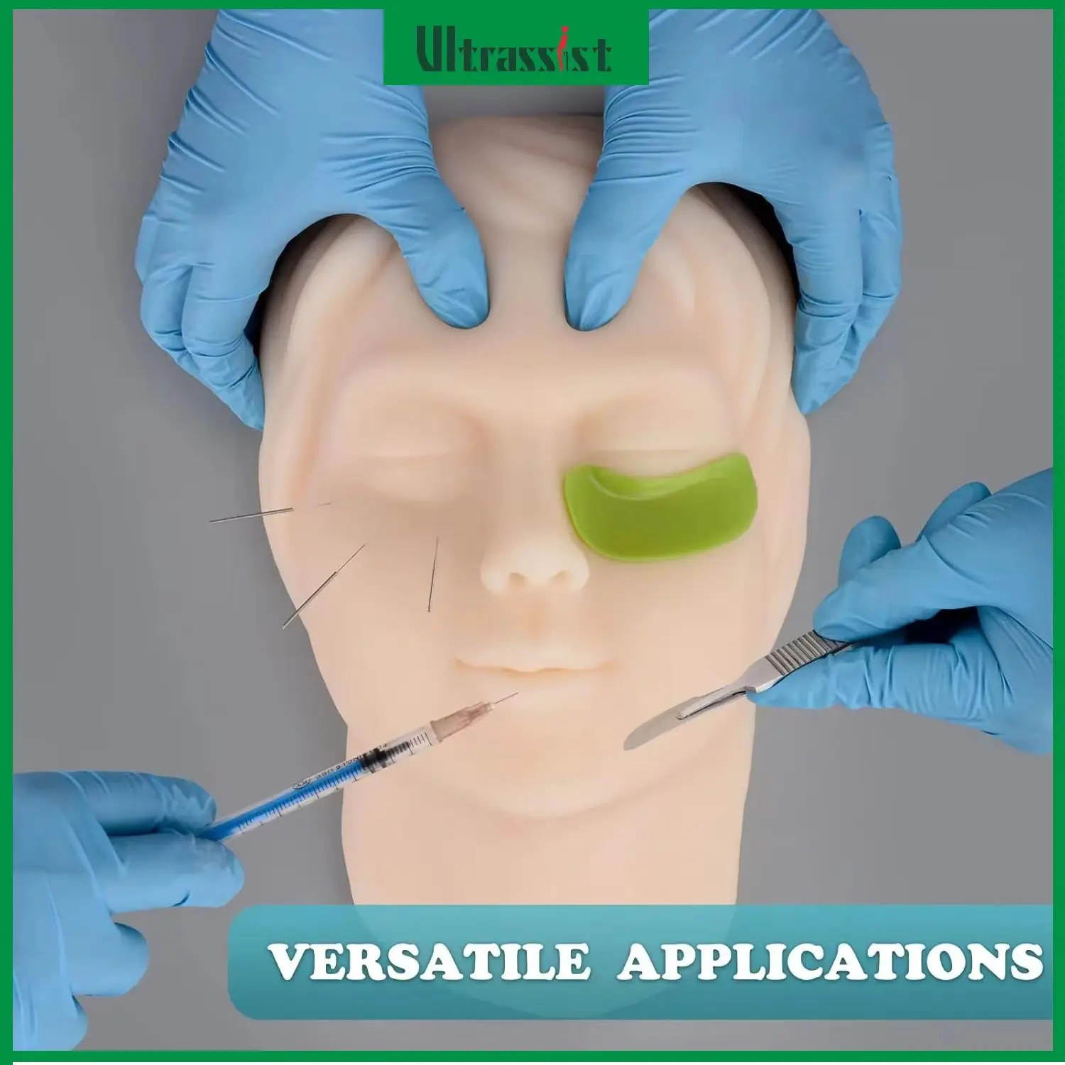 

Ultrassist Injection Training Mannequin Face Model Facial Injection Head Model for Micro-Plastic Medical Student Doctor Teaching