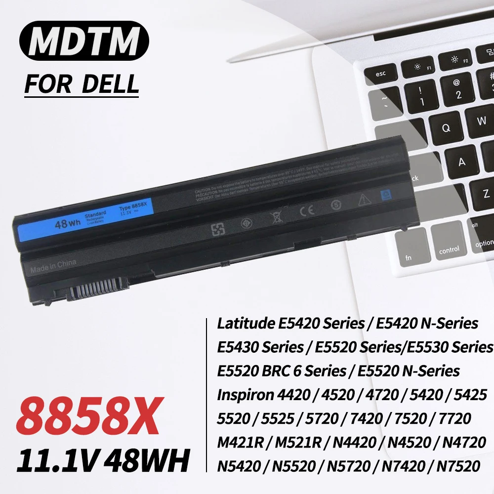 

8858X Laptop Battery for Dell Inspiron 14R 5420 15R 5520 17R 5720 7720 4420 Latitude E5420 E5530 E6420 E6430 Vostro 3460 3560