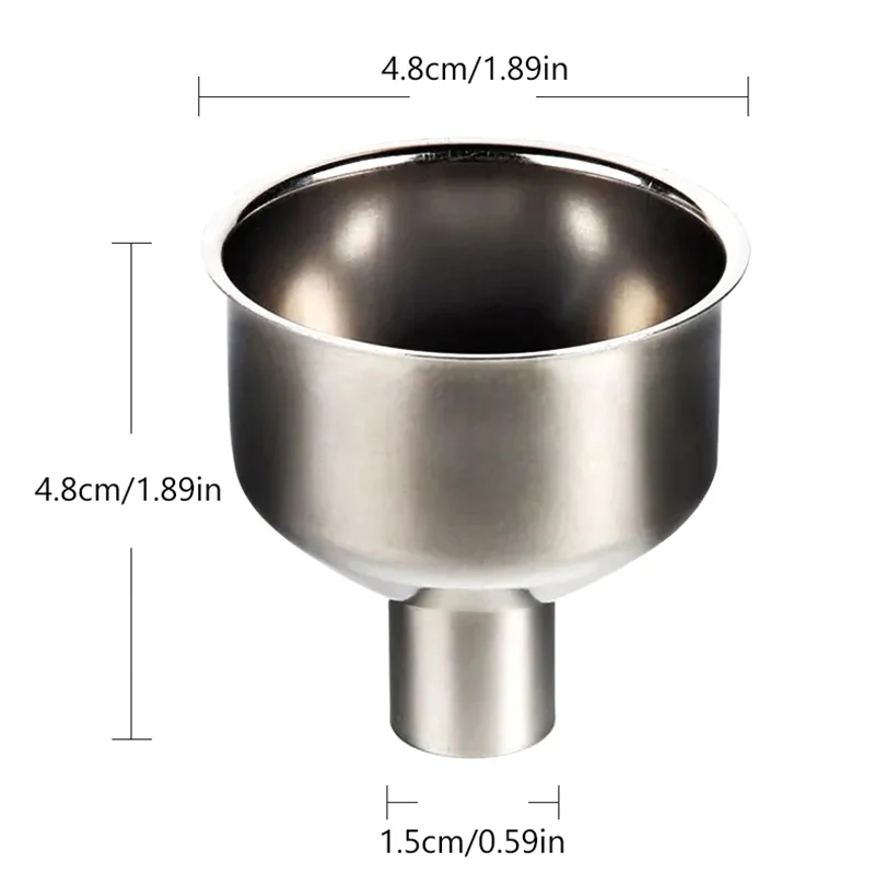 Universal Long-mouth Funnel Kitchen Accessory Funnel Stainless Steel Portable Mini Small Mouth Funnels Bar Wine Flask