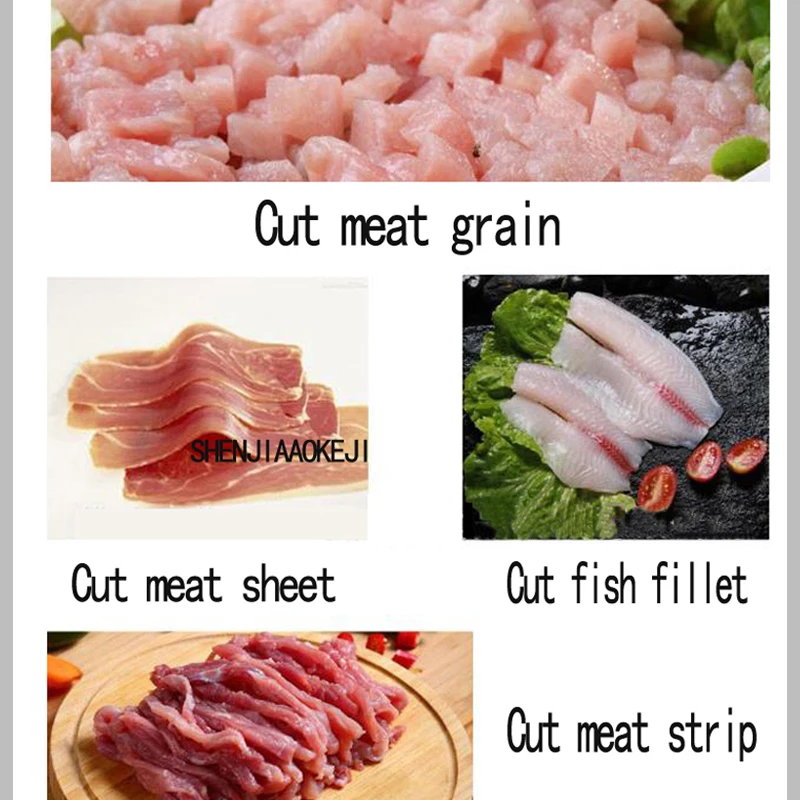 ماكينة تقطيع الخضروات الكهربائية الأوتوماتيكية بالكامل جديدة لعام 2025 بقدرة 850 وات ماكينة تقطيع اللحوم المنزلية التجارية ماكينة تجهيز الأطعمة