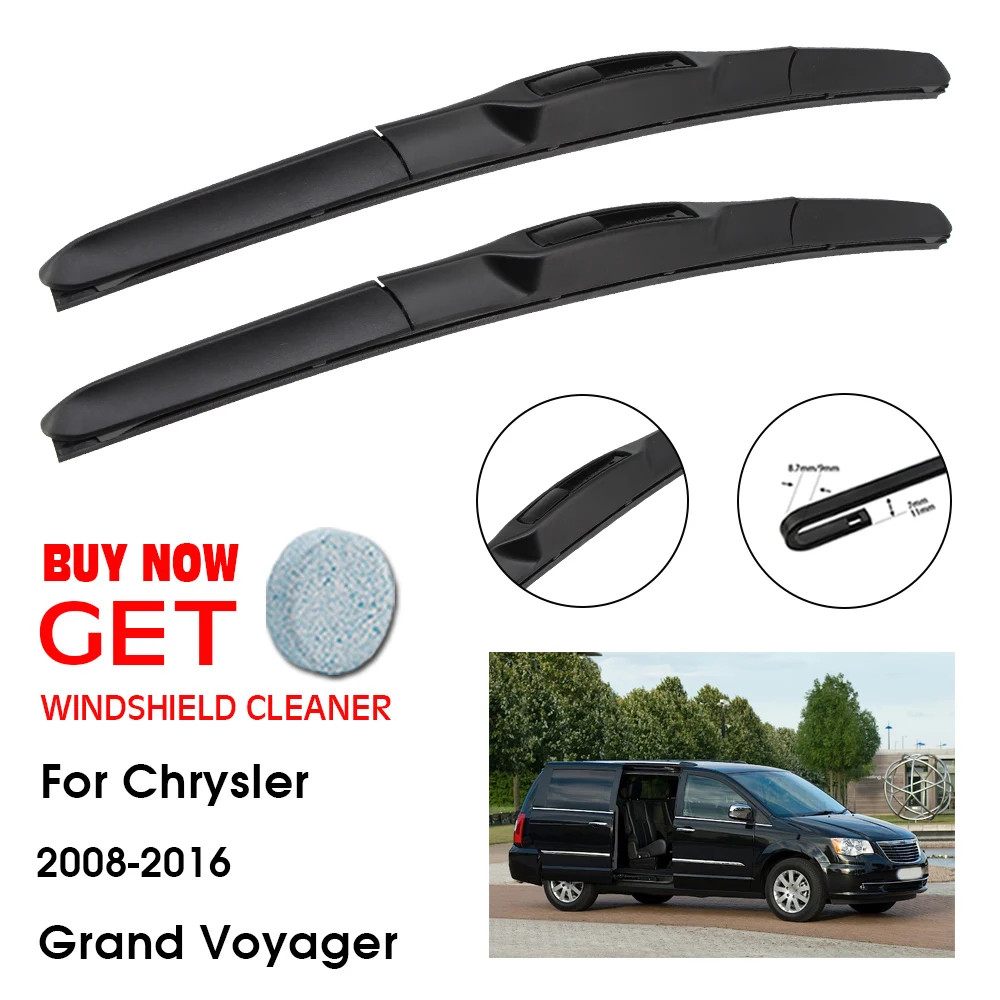 

Car Wiper Blade For Chrysler Grand Voyager 26"+20" 2008-2016 Front Window Washer Windscreen Windshield Wipers Blades Accessories