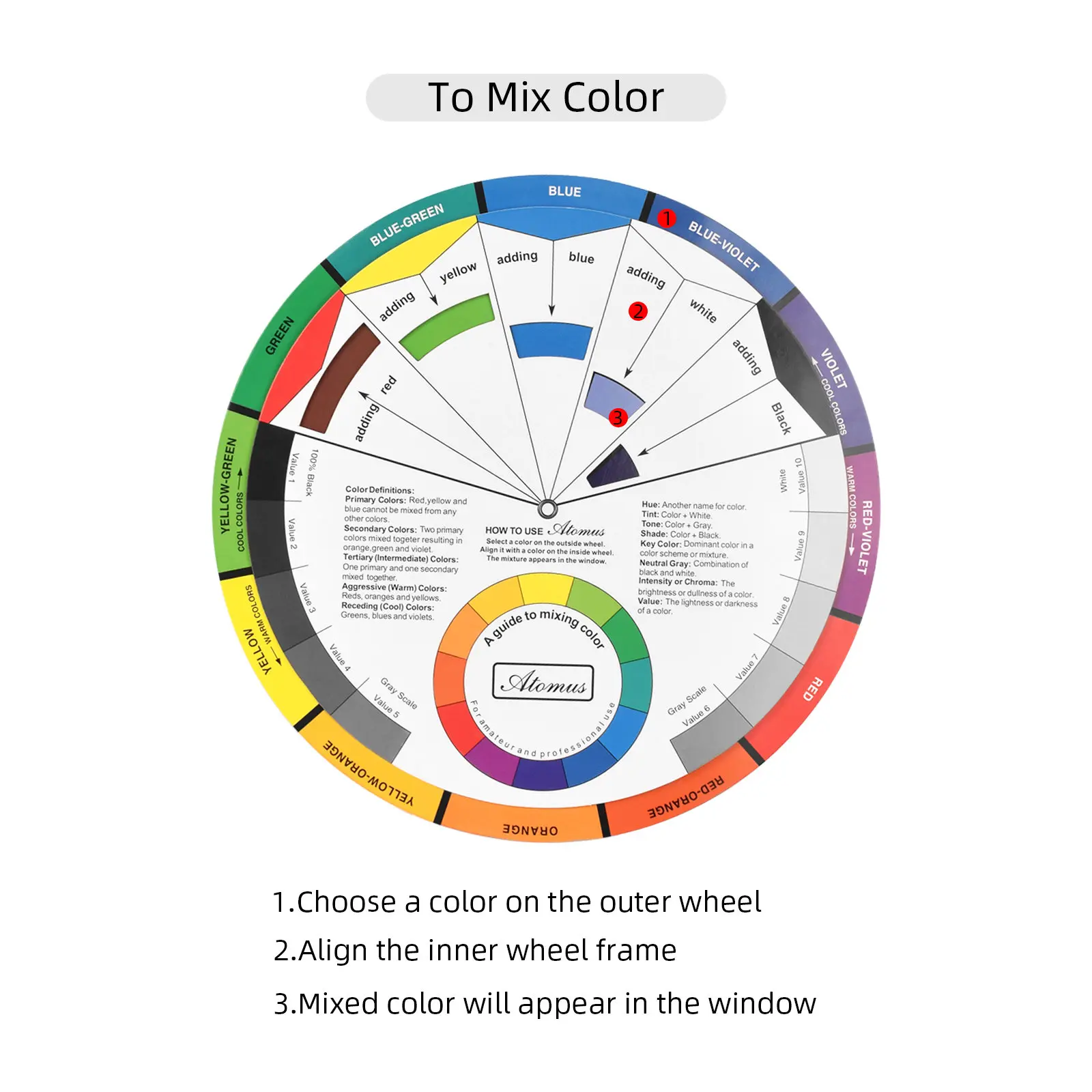 Tattoo Supplies Color Wheel Ink Chart Paper Accessories Professional Tattoo Equipment Pigments Wheel Swatches Permanent Makeup