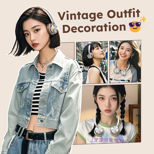 Imagen 2 del producto Sansui-auriculares Retro inalámbricos con Bluetooth ANC, cascos con diadema con cancelación activa de ruido de 45dB, conexión Dual con aplicación