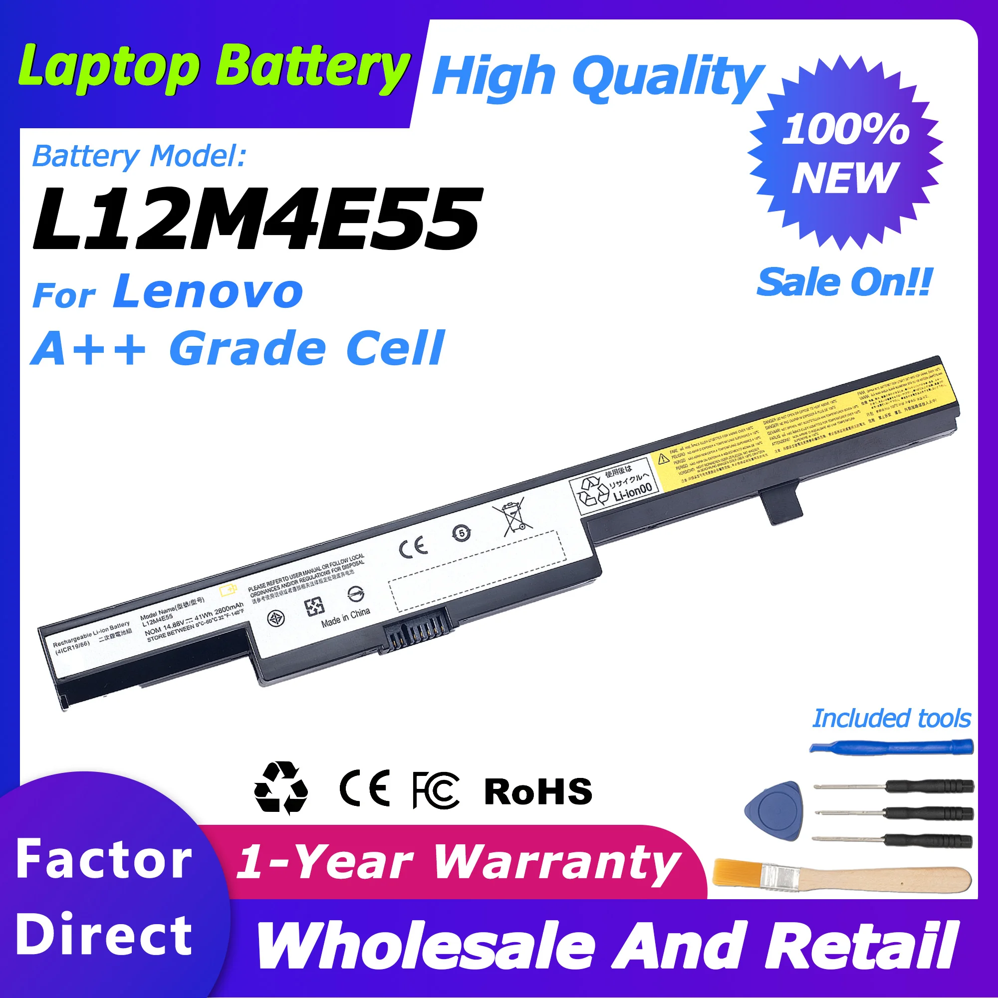 

L12M4E55 Аккумулятор для ноутбука M4400/V4400 для Lenovo IdeaPad Eraser B40/B50/N40/N50 серии N40/E41/N50/E40-70/m-30-35-45