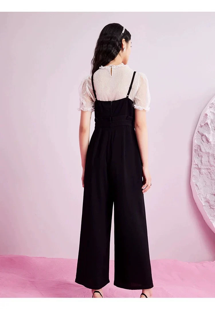 FEXATA Heavy Du Diamond Tuta a gamba larga impreziosita Nuova collezione primaverile Comodi pantaloni lunghi a vita alta in fibra di poliestere