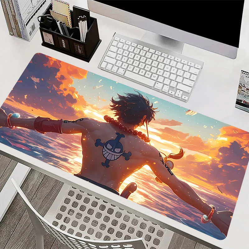 Tapis de souris pour ordinateur portable, armoire de bureau, clavier, PC, grand HD, une pièce, Portgas · D · Ace, tapis de souris antidérapant, en caoutchouc, étendu