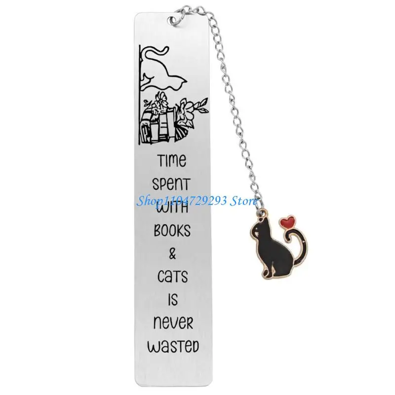 

Y2GD Cats Pendant Book Mark Appreciation Gift for Teacher Book Lover Bookworms Reader