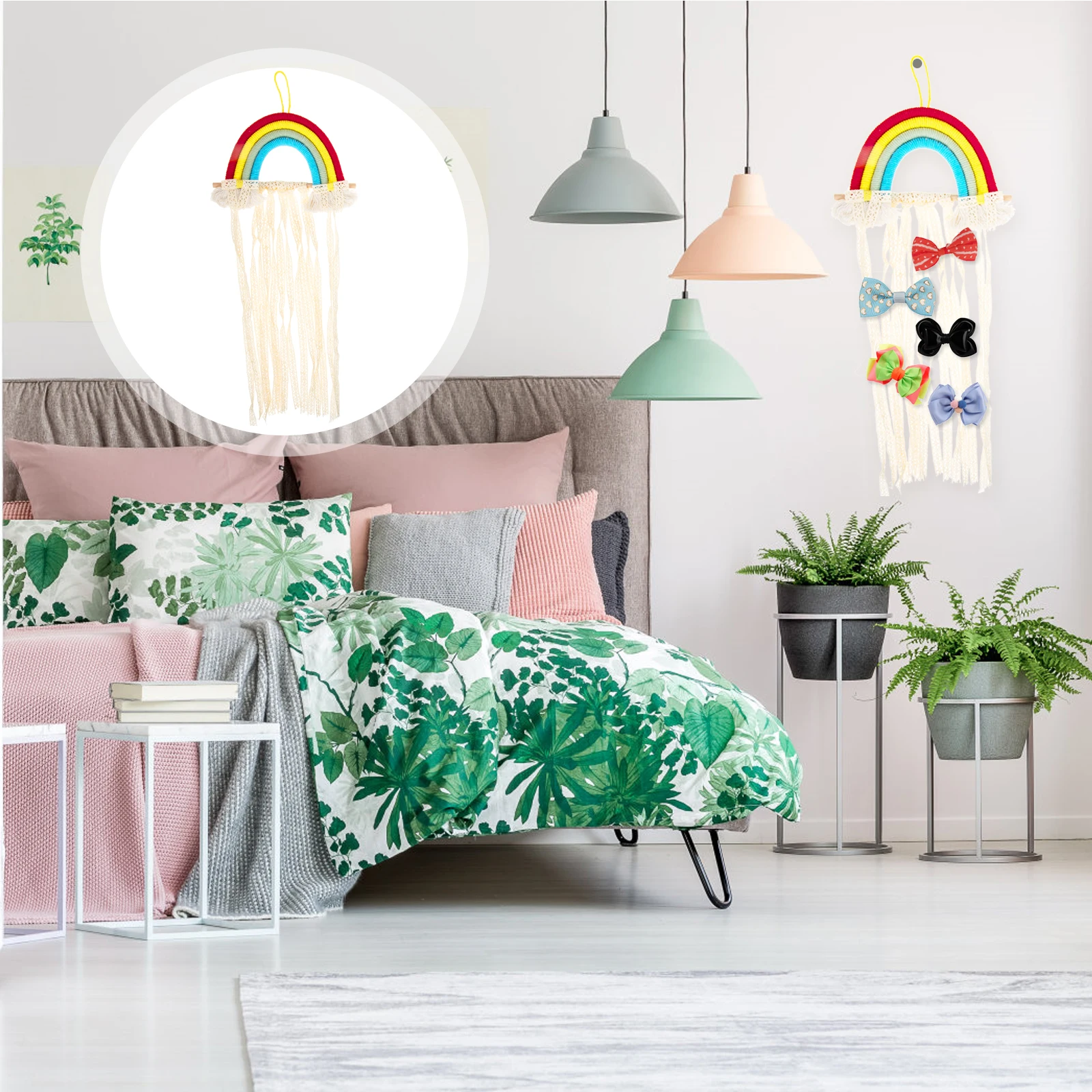 

Заколка для волос, пояс для хранения, декоративная подвесная повязка на голову, заколки, зажимы, органайзер с бантом для девочек