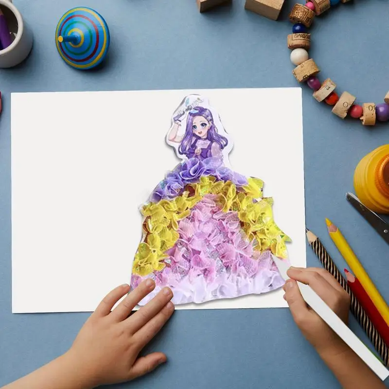 Princesa DIY Poke Kit de pintura para crianças, livro de adesivos dos sonhos das meninas, brinquedos Montessori infantis, feitos à mão, cutucar