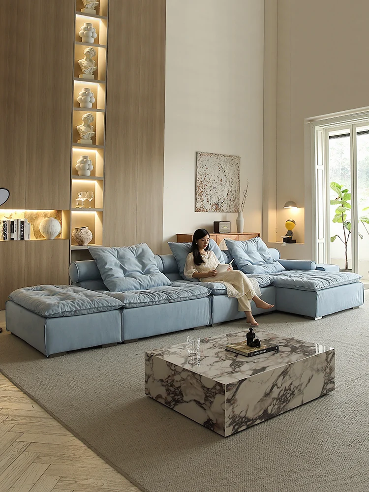 Deep Modular Frosted Cloth Modern Simple Fabric Sofa