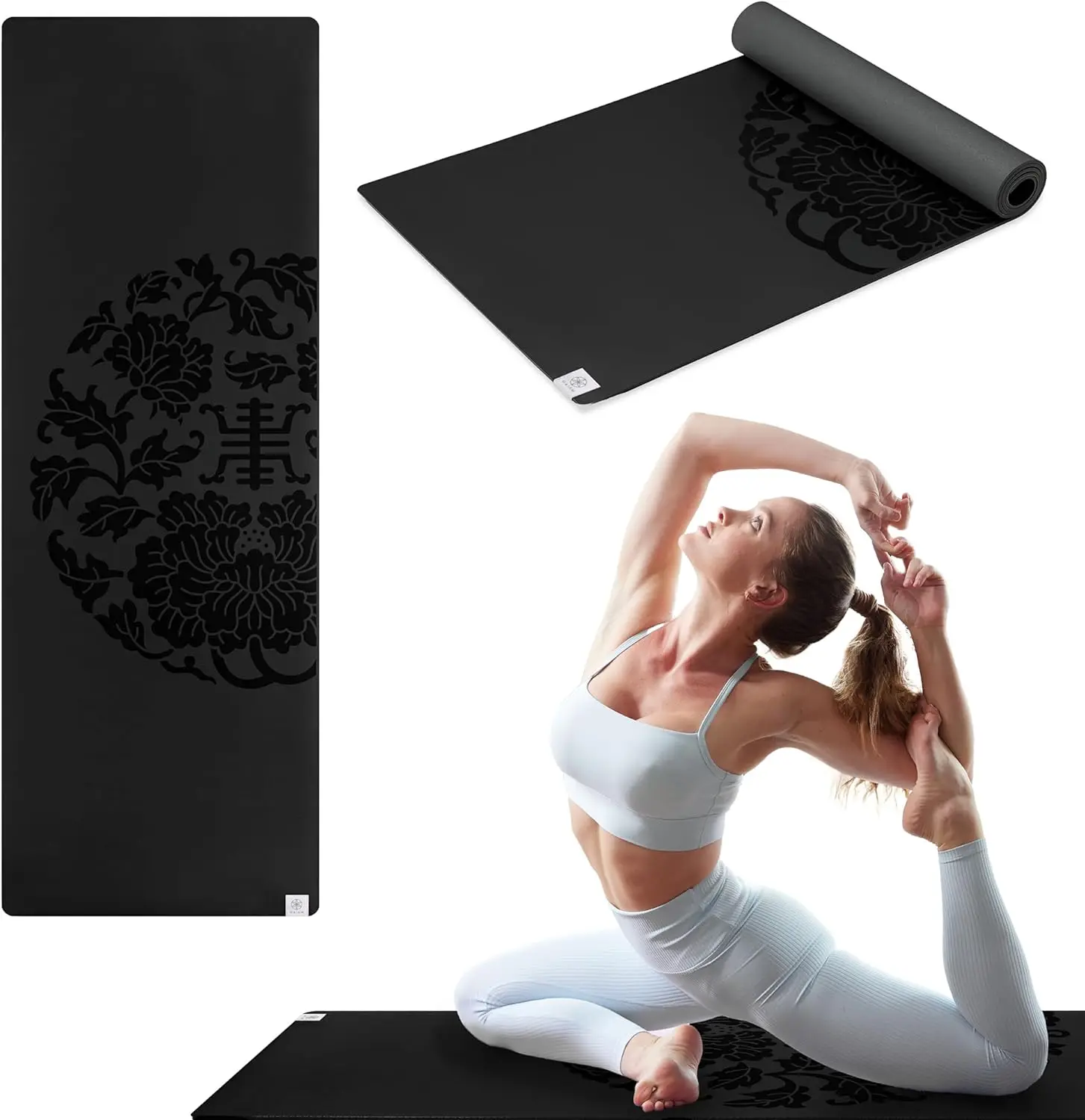 

5mm Thick Non-Slip Yoga Mat for Hot Yoga, Pilates & Fitness - 68x24 Inches with Cushioned Support
