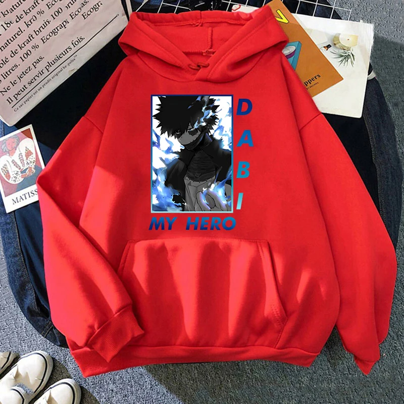 Hot Anime Dabi Hoodies Women Men Fashion Personality Pullover Hooded Casual Long Sleeve Sweatshirts Tops