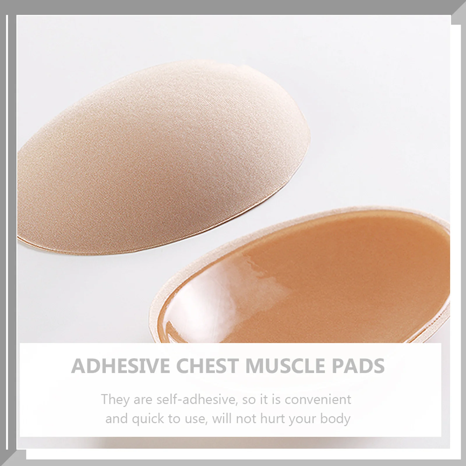 1 paio di cuscinetti per muscoli toracicici da uomo, imbottitura invisibile per muscoli finti, comodo cuscino in silicone per attività estive all'aperto