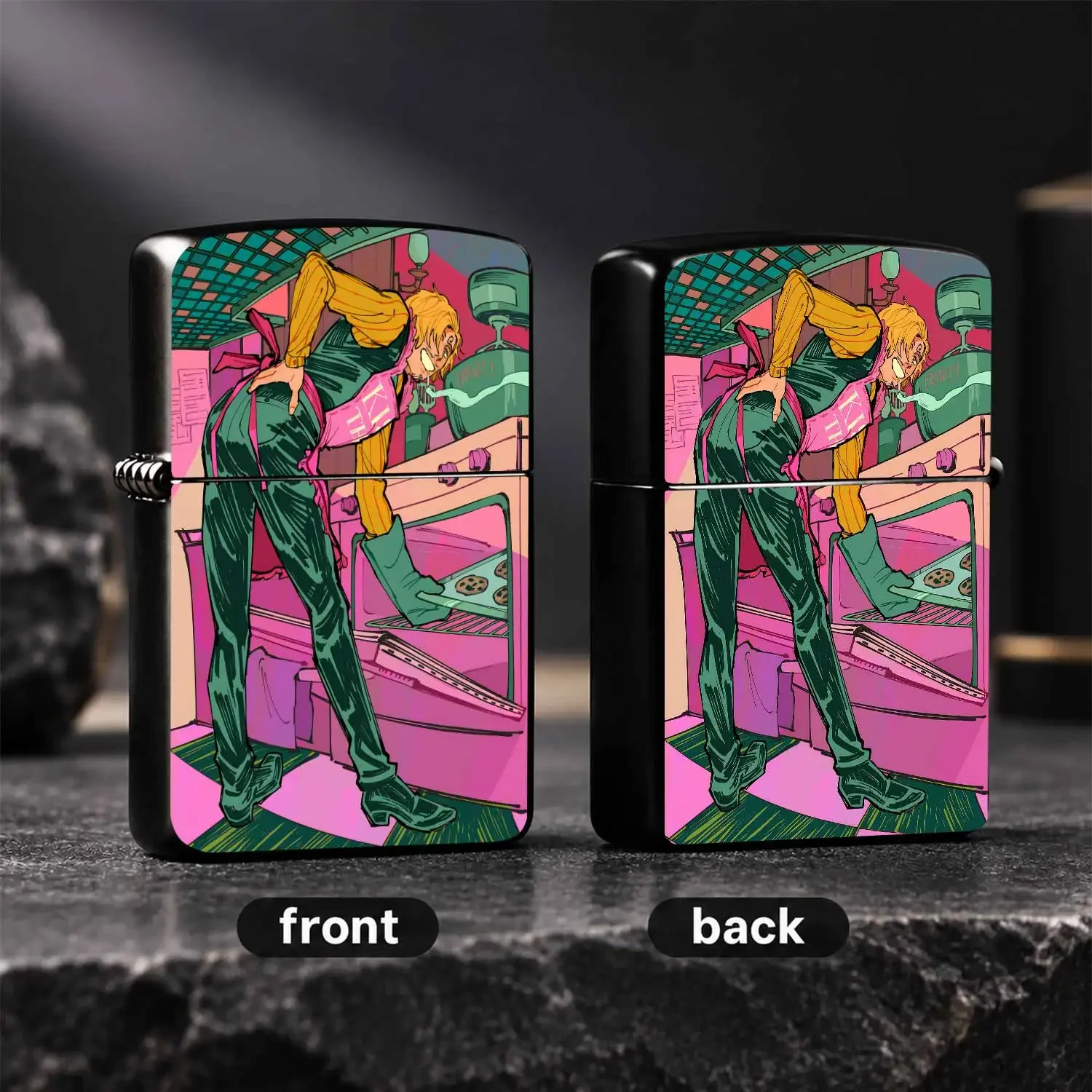 Creative Anime Sanji Baking Fun Printed Lighter, Stylish Trendy Peripheral Accessory, Practical Daily Goodie For Multiple Scenarios, Ideal Unique Memorial Gift For Anime Lovers Friends For Daily Use Interesting And Humorous Lighters