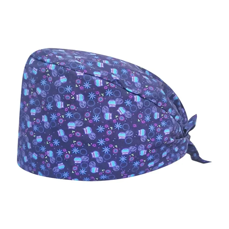 Gorro quirúrgico con estampado de dibujos animados para mujer, gorro transpirable para enfermera, cirujano, Hospital, dentista, salón de belleza, Chef, trabajo, nuevo