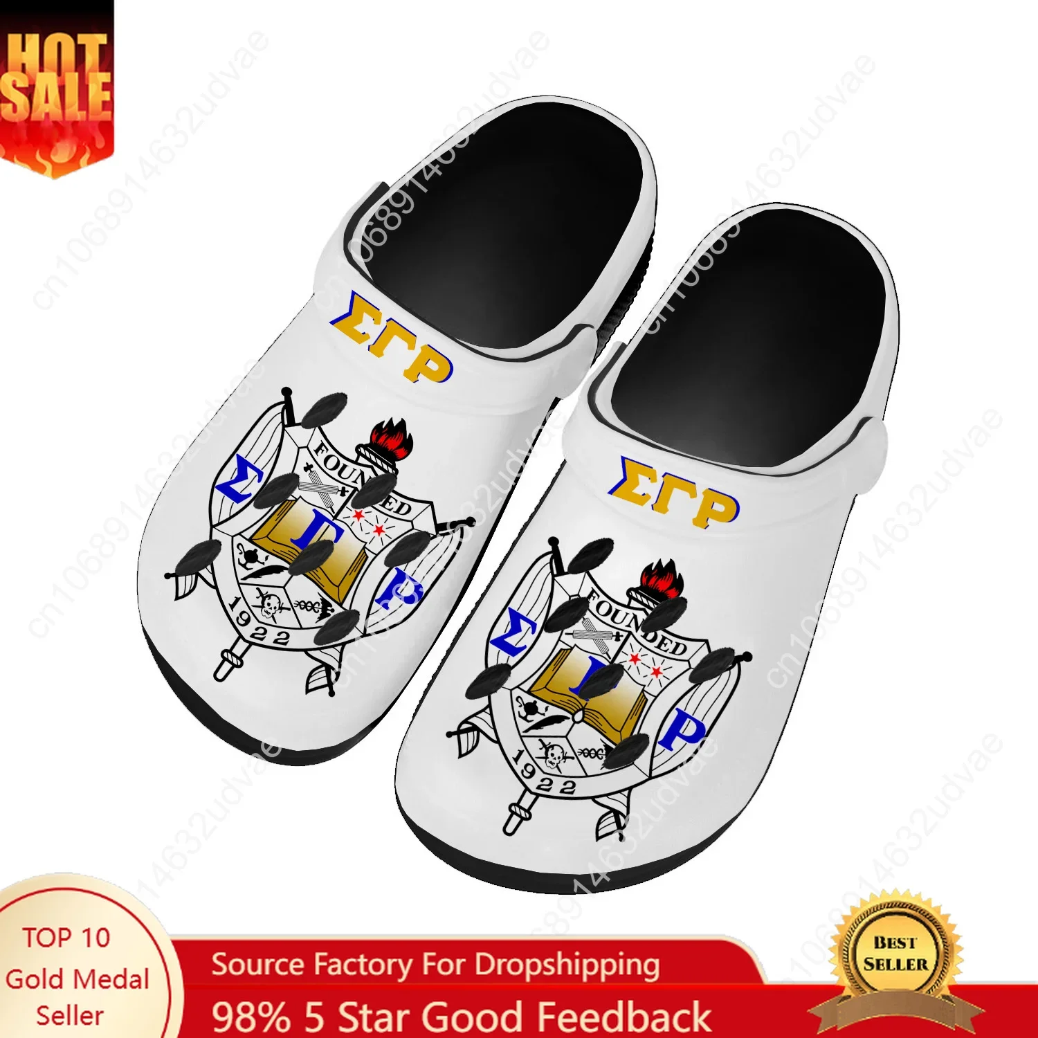 Sigma Gamma Rho Water Shoes Mens Womens High Quality Fashion Home Garden Clogs Customizd Sandals Beach Breathable Hole Slippers