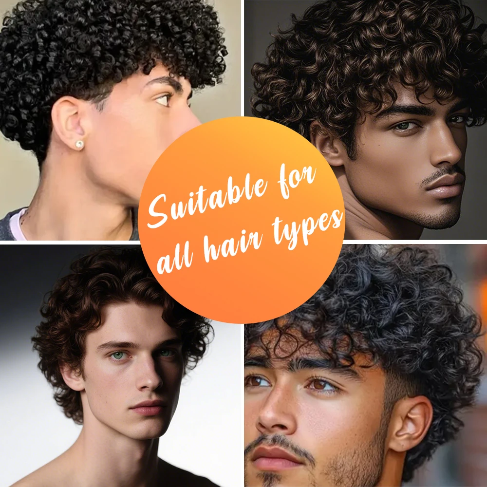 كريم تجعيد زيت الخروع للرجال 100 مل مع إكليل الجبل والنعناع للتحكم في الشباك