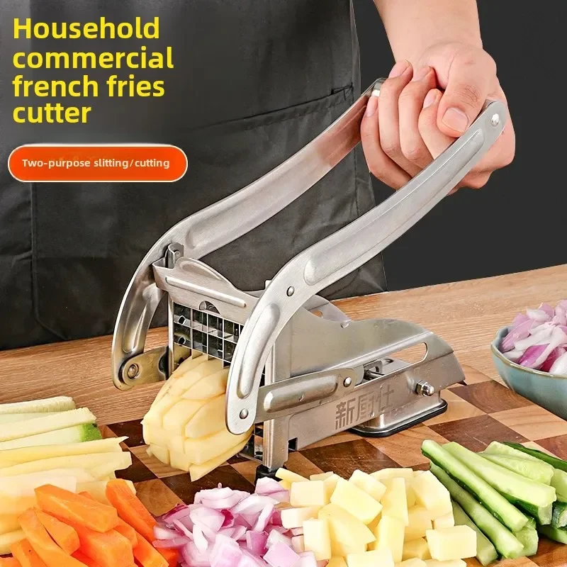 

Stainless Steel French Fries Cutters Potato Chips Strip Cutting Machine Maker Slicer Chopper Dicer Home Kitchen Gadgets
