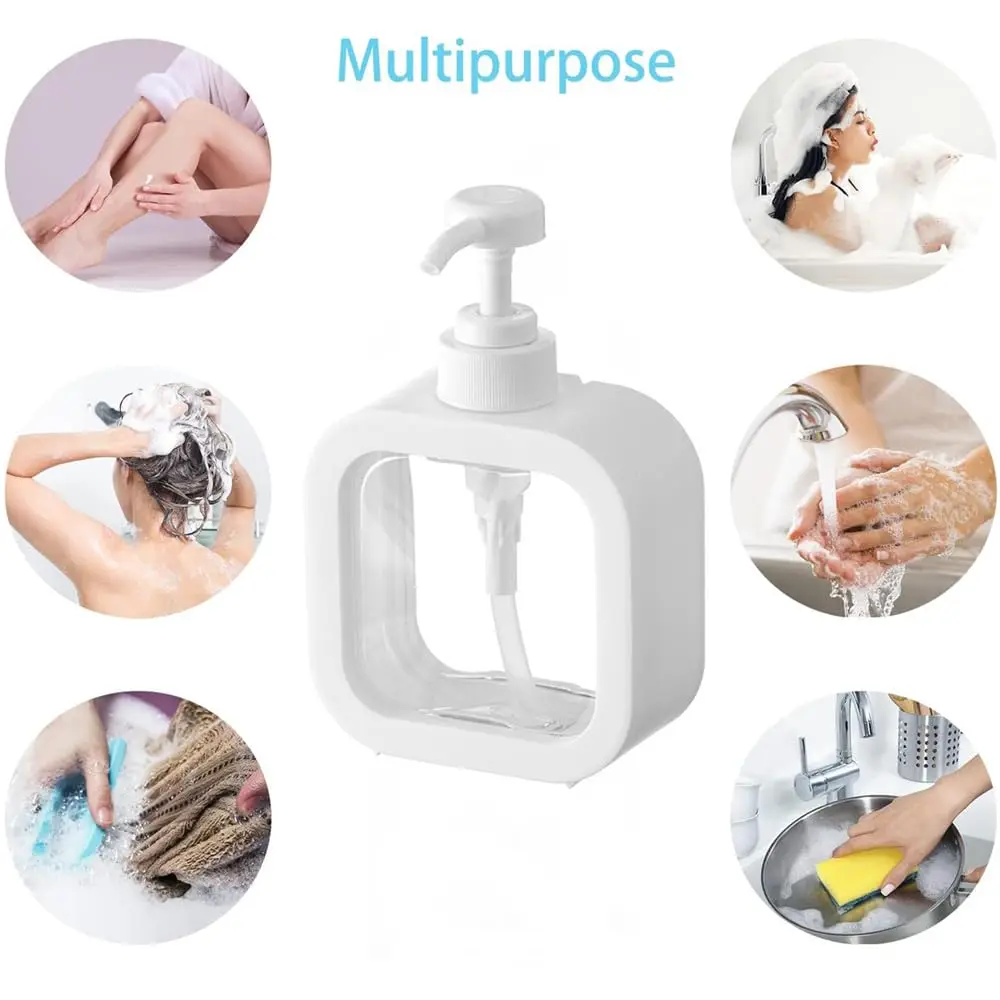 Soap Dispenser, Refillable Hand Soap Dispenser for Bathroom and Dish Soap Dispenser for Kitchen Sink, Liquid Soap Dispenser with