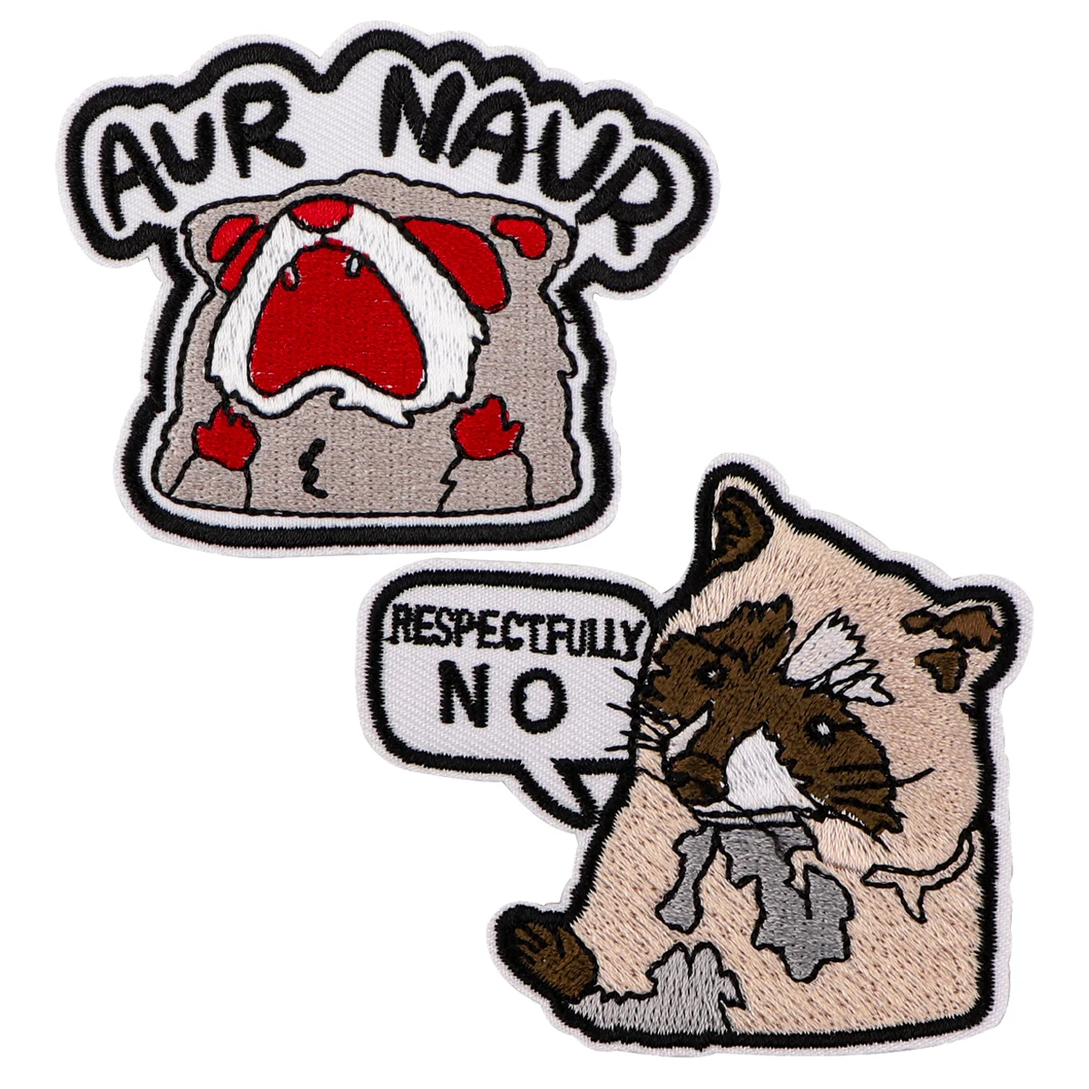 Cute Raccoon Iron On Patch For Clothes Thermal Glue Patches Animals Embroidery Cartoon Patch Stickers Accessories Gifts