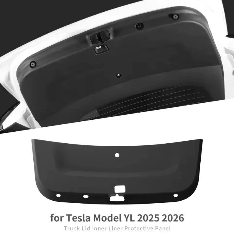 Trunk Tailgate Guard Pad For Tesla Model YL 6-Seater 2026 TPE Rear Trunk Door Anti-Dirt Mat Trunk Door Backplate Protective Pads