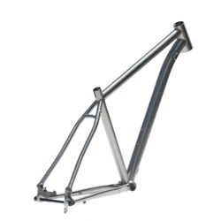 Titanium MTB Downtube Internal Cable Routing, MTB Bike Frame, 27.5x15.5 inch, 17.5 inch