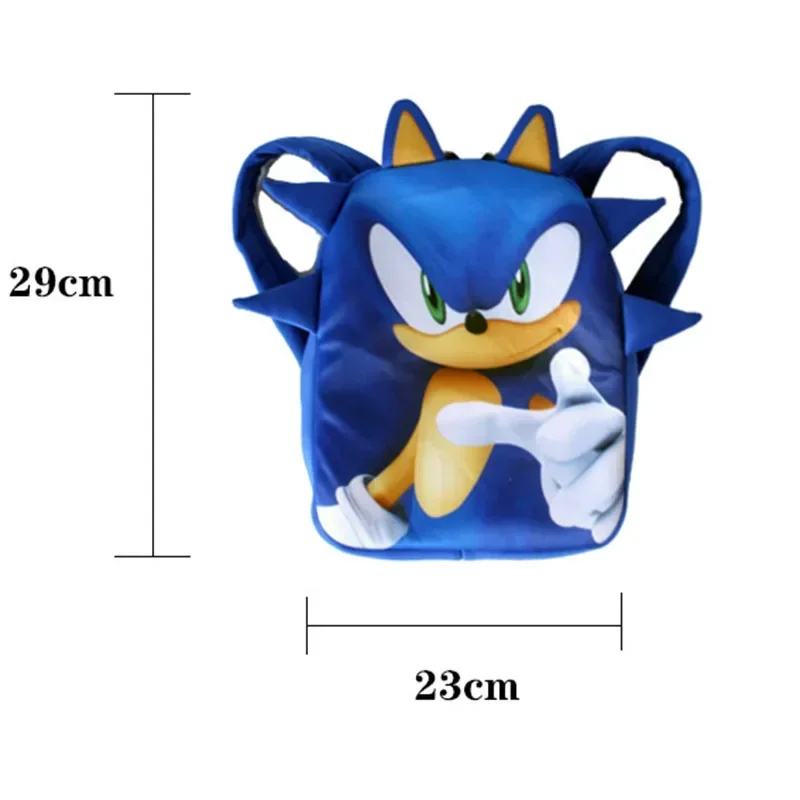 Zaino per bambini Sonic Action Figure Giocattoli Borsa da scuola per feste di ruolo per bambini Borsa da scuola per ombra riccio Regalo per bambini