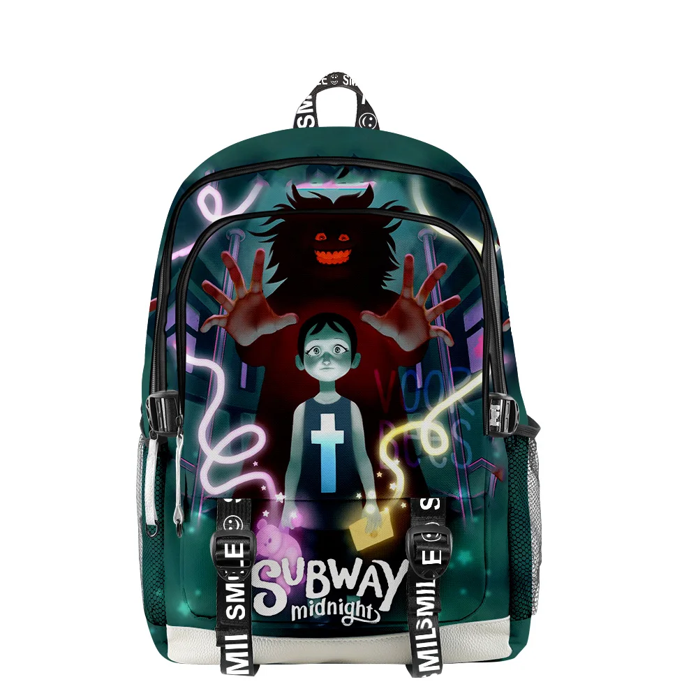 

Subway Midnight Game Zipper Backpack School Bag Unique Daypack Traval Bag Oxford Cloth