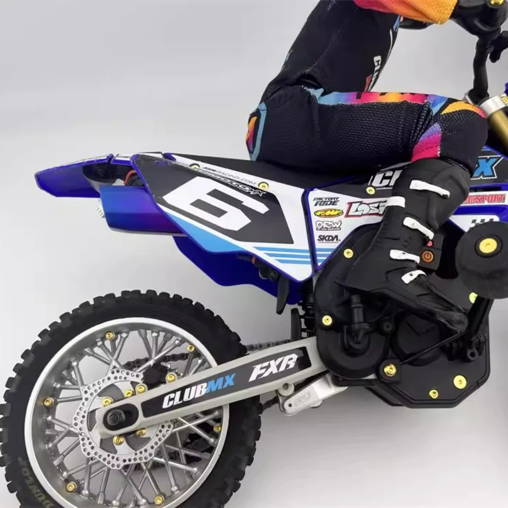 Losi 1/4 Promoto-MX New Upgraded Accessories RC Motorcycle Model Aluminum Colorful Simulation Exhaust Chrome Coated